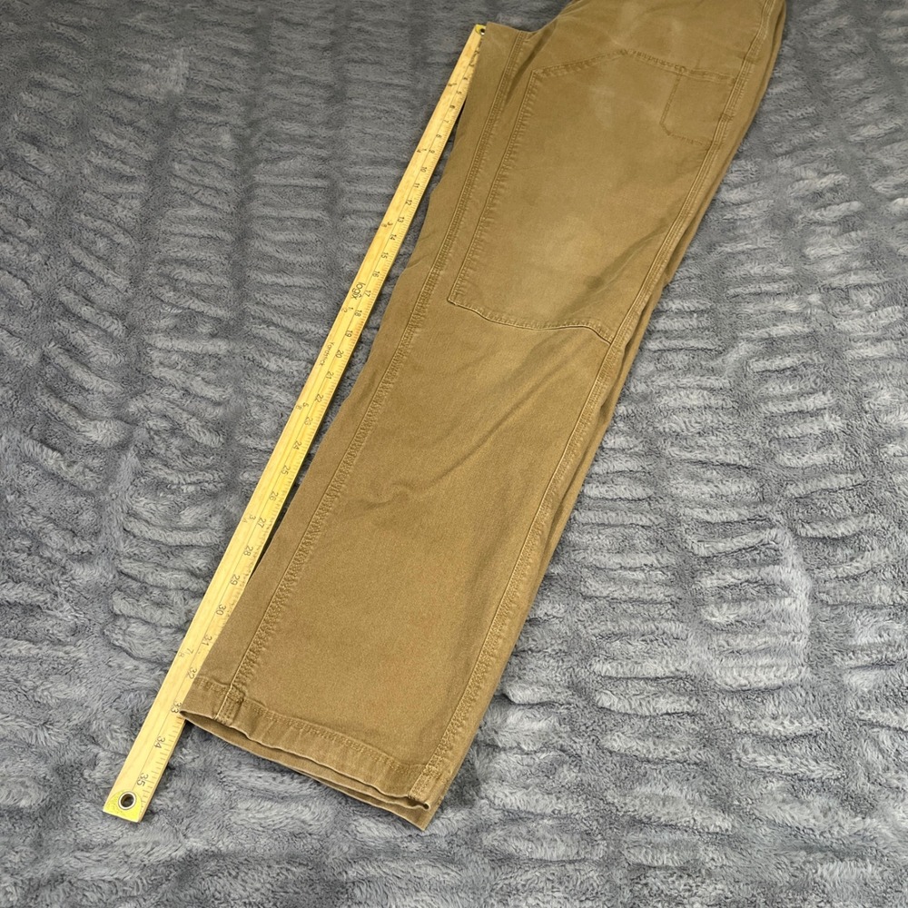 Eddie Bauer Mens 34x34 Double Knee Work Pants Brown Cotton Blend Stretch AN875 - Picture 6 of 8